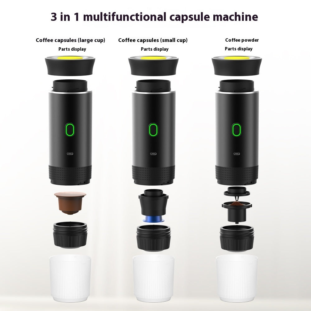 ALTIN™ Tragbare 3-in-1 Kapsel-Espressomaschine – Kompakt, Kabellos & Wiederaufladbar