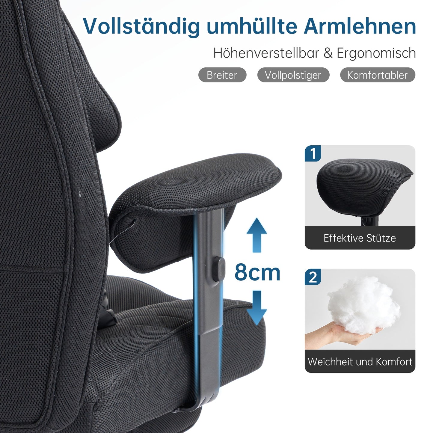 Ergonomischer XXL Bürostuhl – R-Edition mit Fußstütze & Premium Komfort