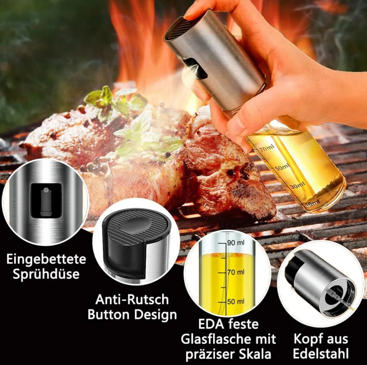 Airfryer Zubehör Set für Ninja Foodi FlexDrawer AF500EU 10.4 L – 16-teiliges XXL Silikon- & Edelstahl-Set mit Ölsprüher + Deckel, Spießen, Grillrost & Küchenhelfer