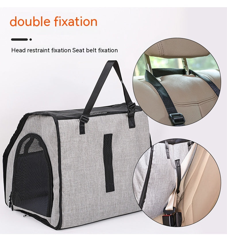 ALTIN™ Tragbare Hunde-Reisetasche – Faltbar, Sicher & Atmungsaktiv für Auto & Unterwegs