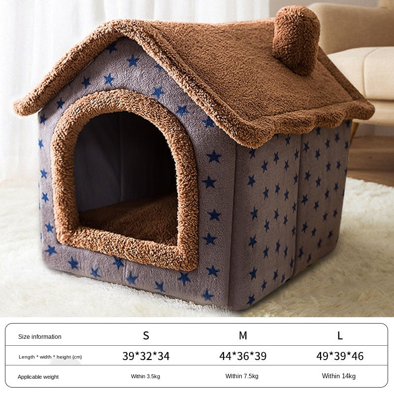ALTIN™ Hundehütte & Katzenhaus – Weiches Kuschelbett für alle Jahreszeiten (S/M/L)