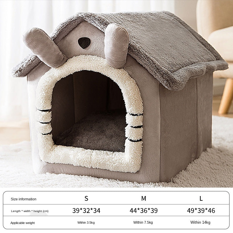 ALTIN™ Hundehütte & Katzenhaus – Weiches Kuschelbett für alle Jahreszeiten (S/M/L)