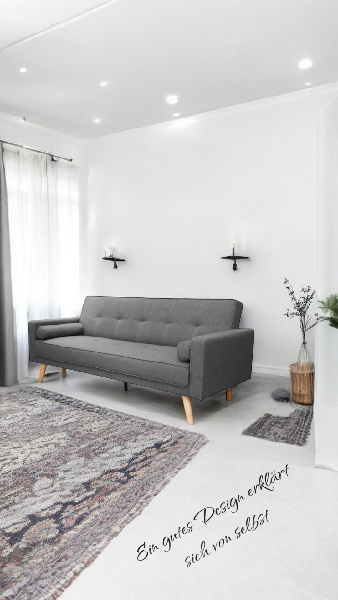 ALTIN™ 2-in-1 schlafsofa mit verstellbarer rückenlehne – modernes design, atmungsaktiver bezug & stabile konstruktion für wohn- und gästezimmer
