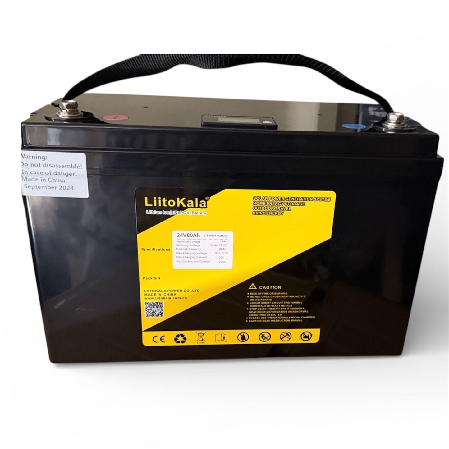 24V 80Ah LiFePO4 Batterie 1920Wh Solar Wohnmobil Boot Akku