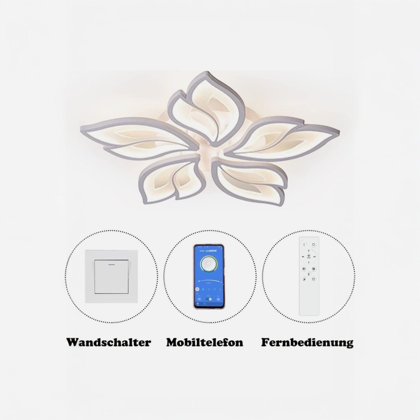 ALTIN™ LED Deckenleuchte Dimmbar 40W–80W – Mit Fernbedienung & Farbsteuerung | Für Wohnzimmer, Schlafzimmer, Kinderzimmer & mehr