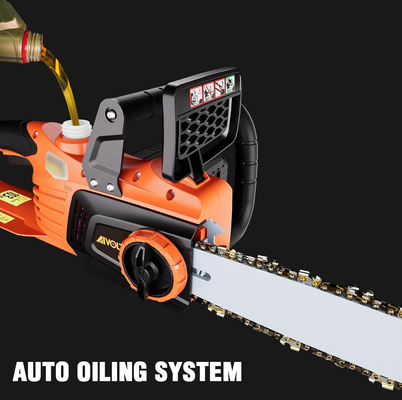 Akku Kettensäge 40 V – 30 cm, Brushless Motor, 2 Akkus & Ladegerät