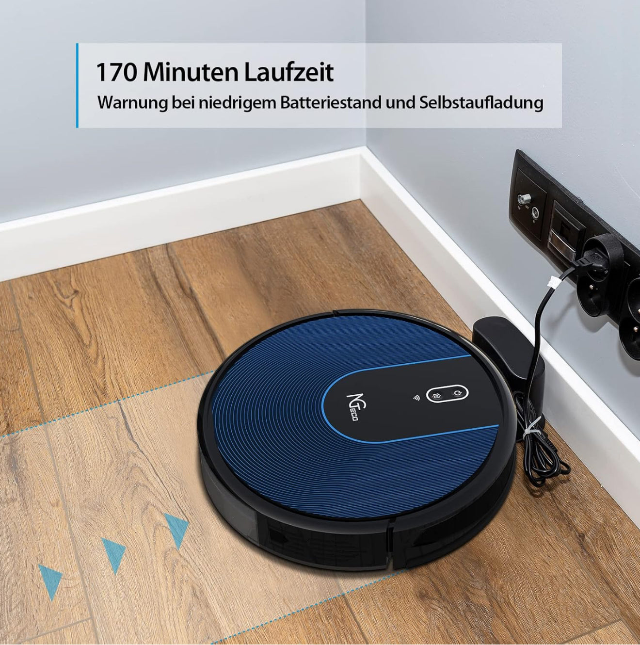 ALTIN™ Intelligenter Saugroboter RV1110 – 2500Pa Power, App-Steuerung, Tierhaarfreundlich