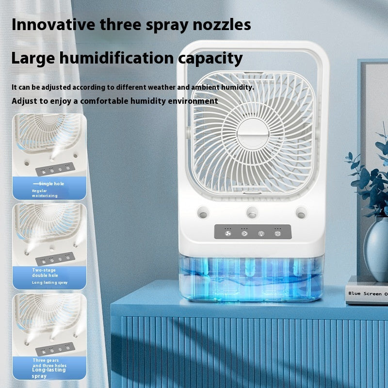 ALTIN™ USB-Klimaanlage-Ventilator – 3-in-1 Luftkühler mit Sprühfunktion, Nachtlicht & Aromatherapie