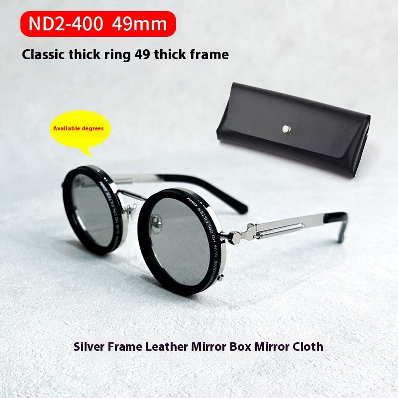 ALTIN™ Verstellbare ND2-400 Sonnenbrille – Polarisierte Retrobrille mit 9-stufiger Tönung (49mm / 52mm)