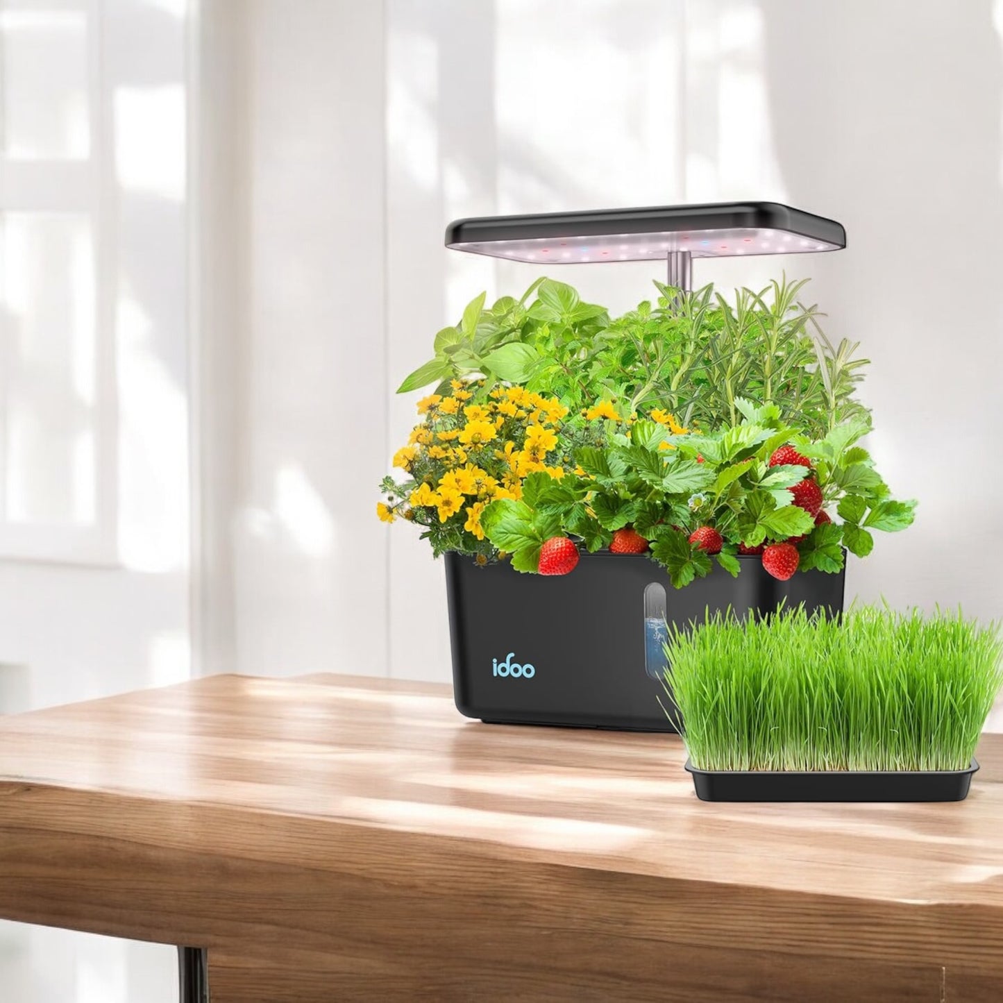 ALTIN™ hydroponisches pflanzensystem mit sprouter-tablett – indoor-garten mit led-timerlicht, pumpe & höhenverstellung bis 30 cm
