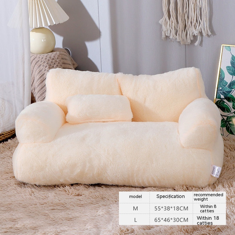 ALTIN™ Warmes Winter-Haustierbett – Weiches Sofa für Katzen & Hunde, Rutschfest & Gemütlich