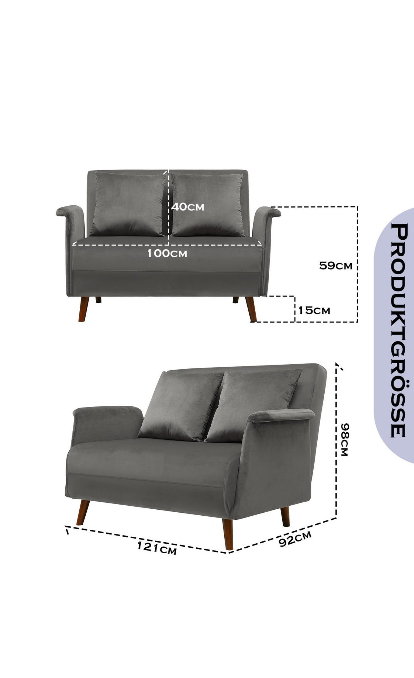ALTIN™ Schlafsessel Samtgrau – Eleganter Liegesessel mit Verstellfunktion für stilvolle Wohn- & Schlafzimmer