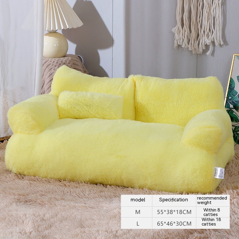 ALTIN™ Warmes Winter-Haustierbett – Weiches Sofa für Katzen & Hunde, Rutschfest & Gemütlich