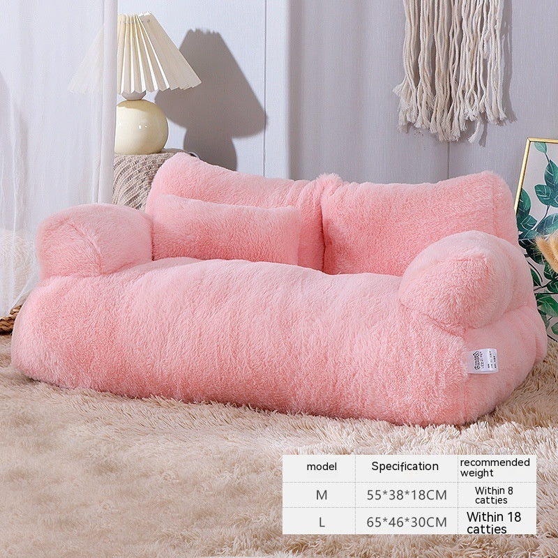 ALTIN™ Warmes Winter-Haustierbett – Weiches Sofa für Katzen & Hunde, Rutschfest & Gemütlich