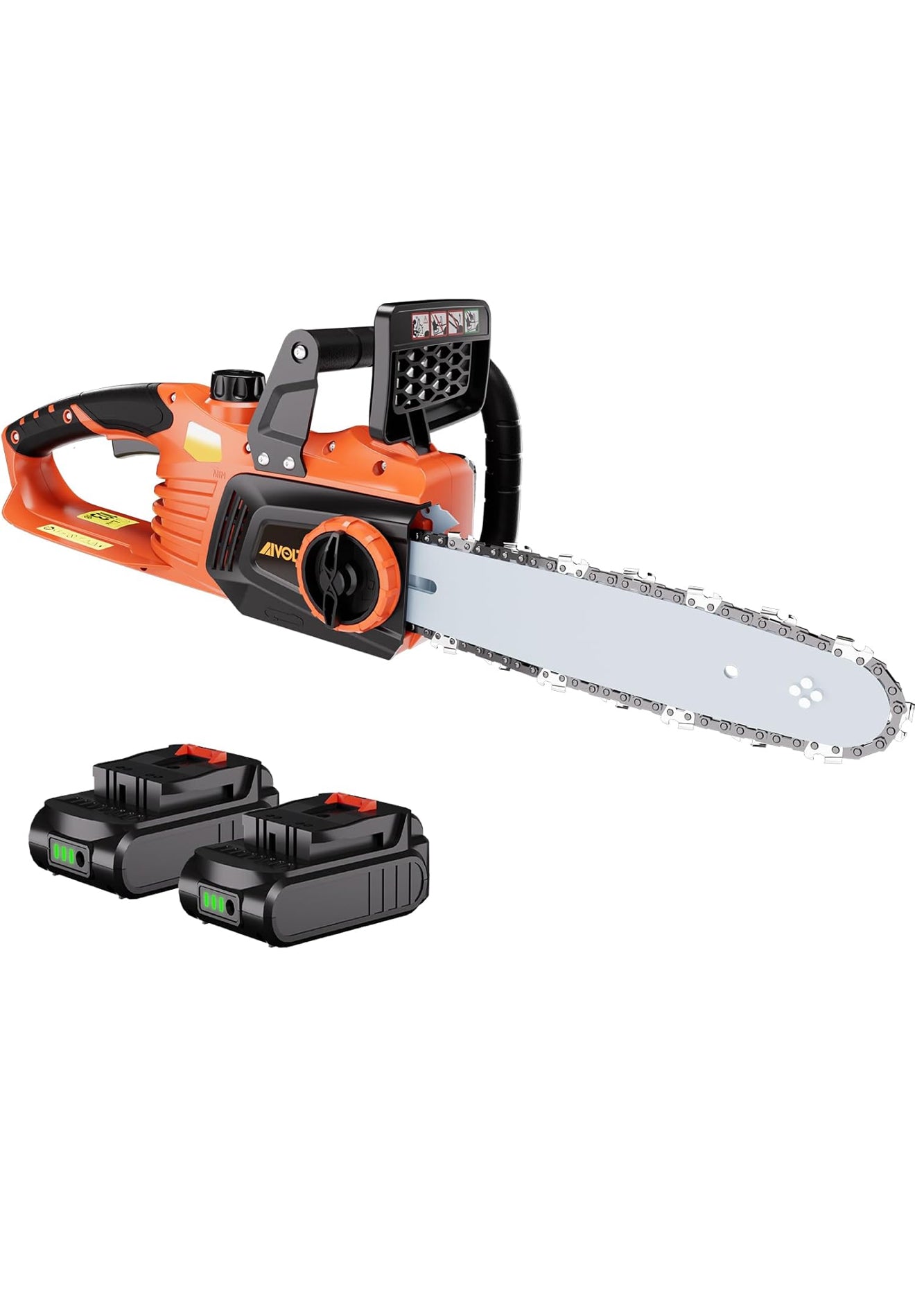 Akku Kettensäge 40 V – 30 cm, Brushless Motor, 2 Akkus & Ladegerät