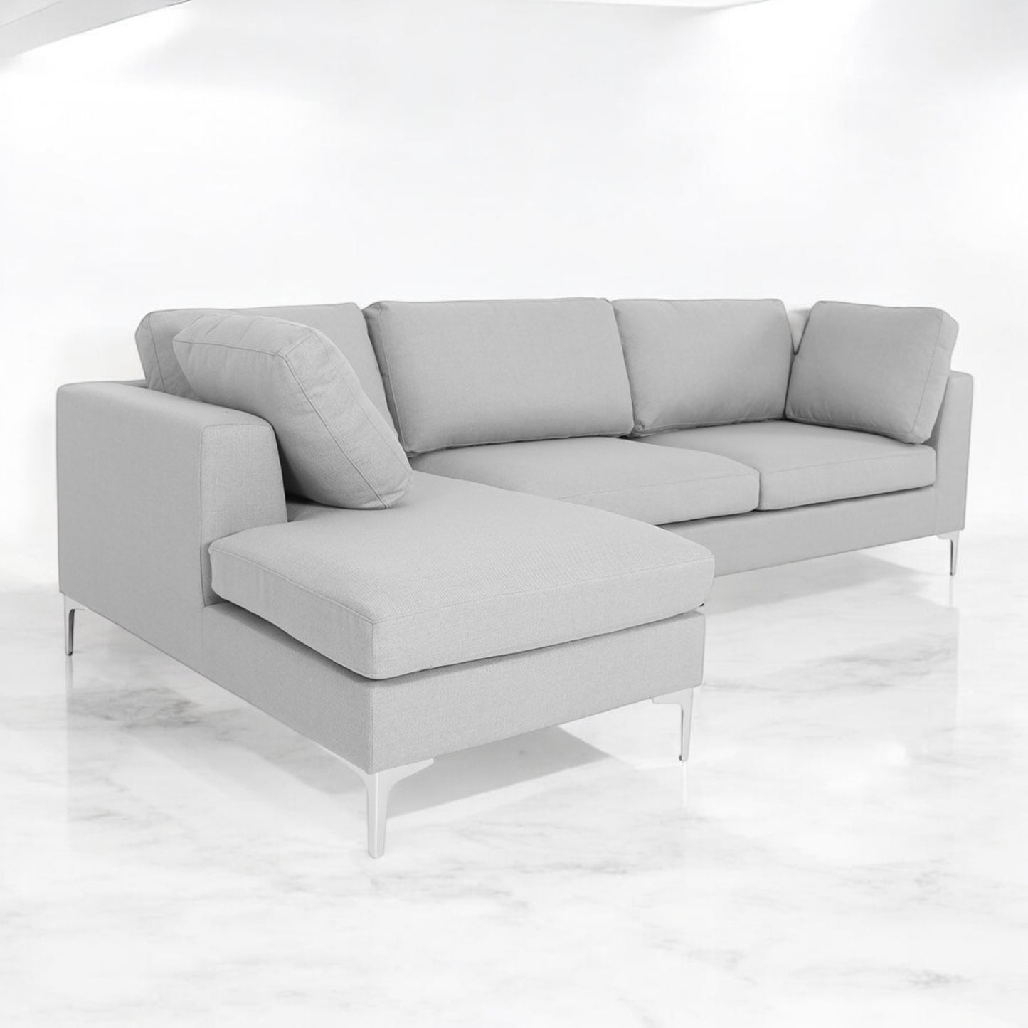 ALTIN™ Modernes Ecksofa – Schlafsofa in Hellgrau & Dunkelgrau mit Stauraum & Liegefunktion