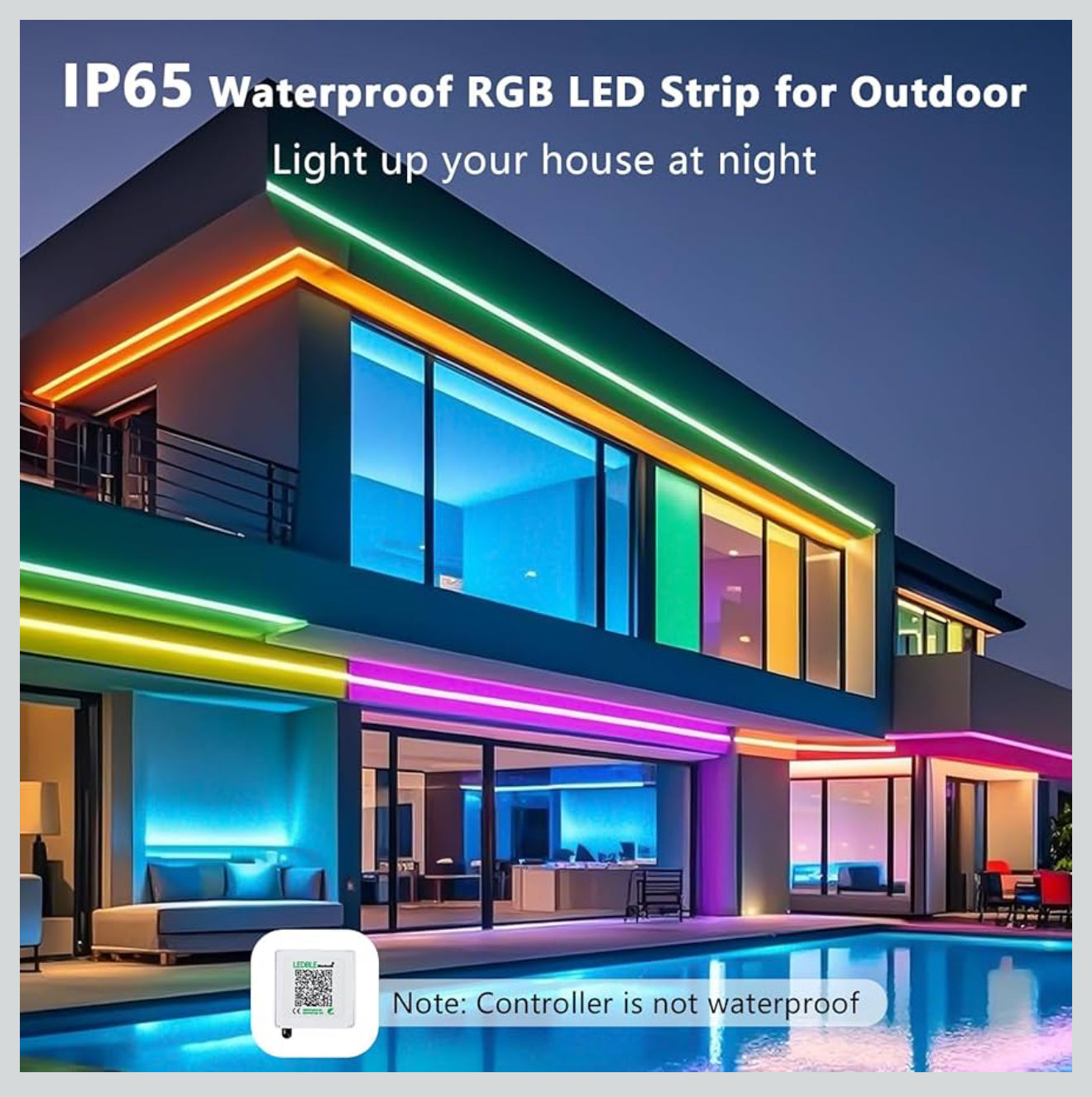 RGB Neon LED Streifen 5M App Steuerung Musik Sync Flexibles Lichtband