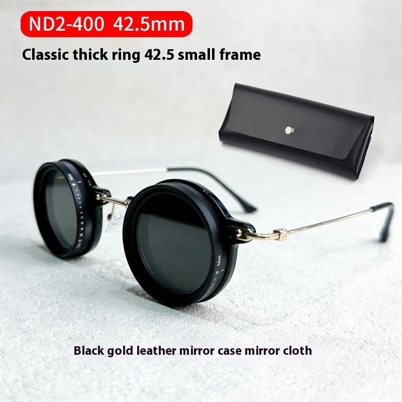 ALTIN™ Verstellbare ND2-400 Sonnenbrille – Polarisierte Retrobrille mit 9-stufiger Tönung (49mm / 52mm)