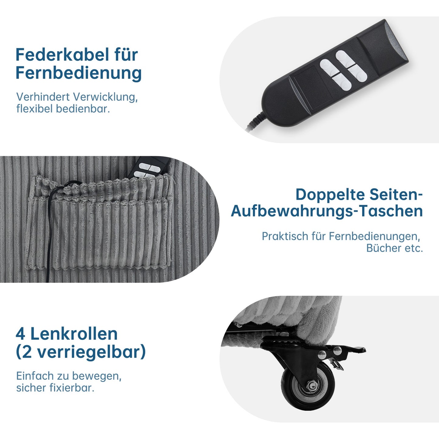 Elektrischer Relaxsessel – Doppelmotor, Luxus Komfort & Funktionalität R-Edition