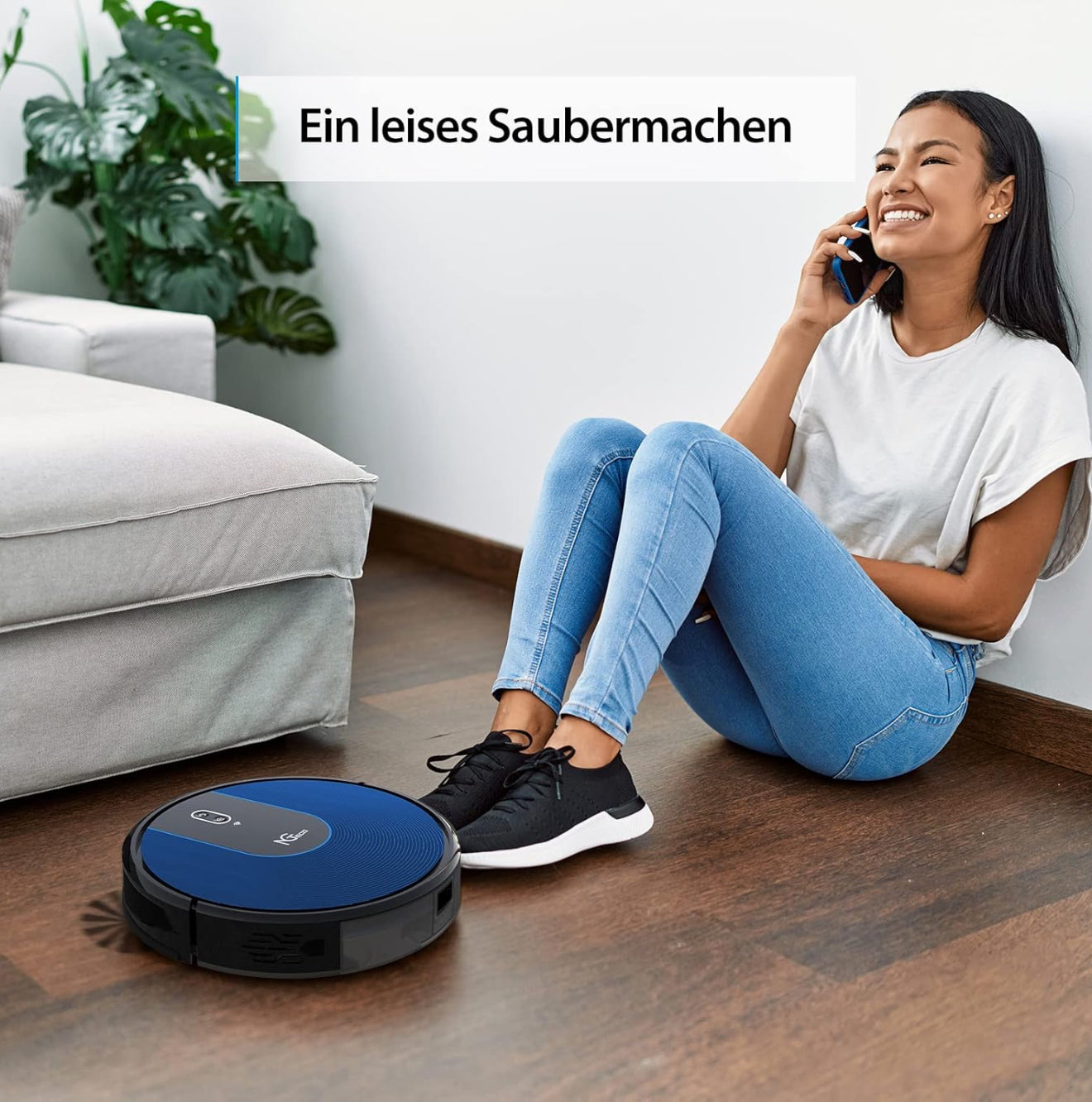 ALTIN™ Intelligenter Saugroboter RV1110 – 2500Pa Power, App-Steuerung, Tierhaarfreundlich