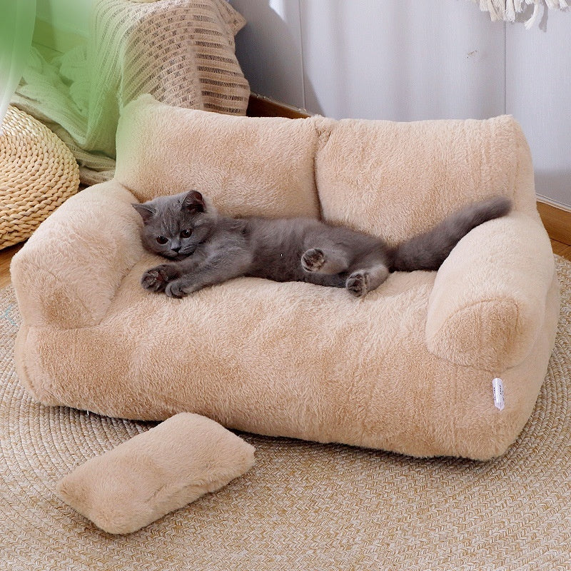 ALTIN™ Warmes Winter-Haustierbett – Weiches Sofa für Katzen & Hunde, Rutschfest & Gemütlich