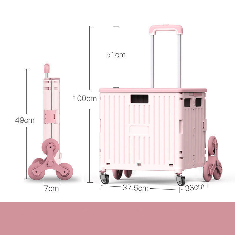 ALTIN™ Faltbarer Einkaufstrolley mit 8 Rädern – 65L – Aluminium & Kunststoff – klappbar & robust