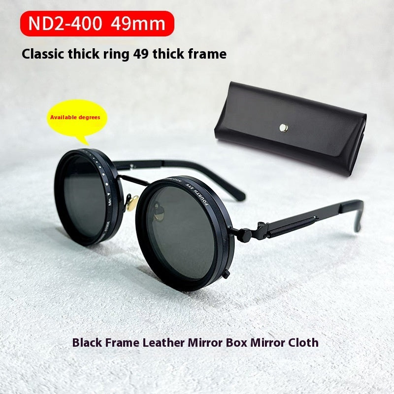 ALTIN™ Verstellbare ND2-400 Sonnenbrille – Polarisierte Retrobrille mit 9-stufiger Tönung (49mm / 52mm)