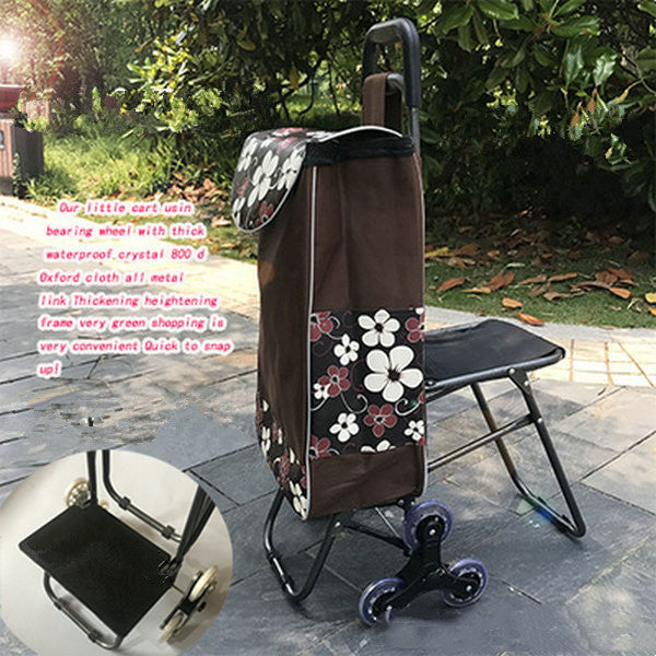 ALTIN™ Einkaufswagen mit Sitz – 3-Rad-System – Faltbar & Belastbar – für Senioren & Alltag