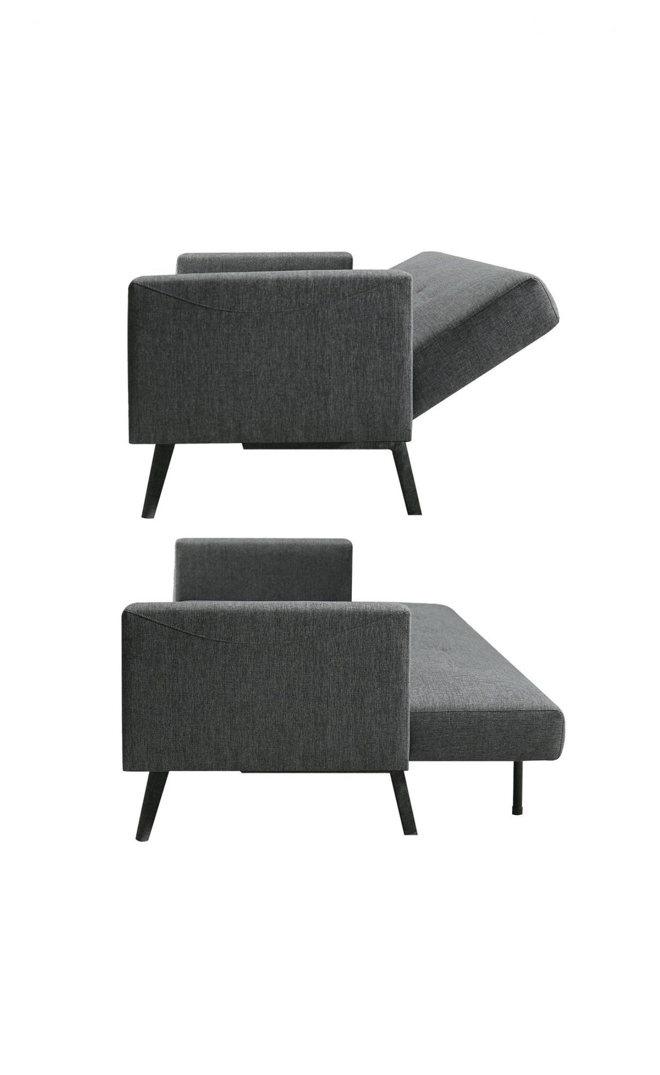 ALTIN™ Schlafsofa Grau & Dunkelgrau – Elegantes 2-in-1 Sofa mit Samtbezug und Klappfunktion für stilvolle Wohn- & Schlafzimmer