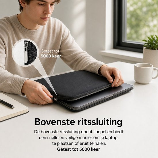 15,6 Zoll Laptop Tasche Notebook Hülle mit Zubehör Etui Wasserdicht Schwarz