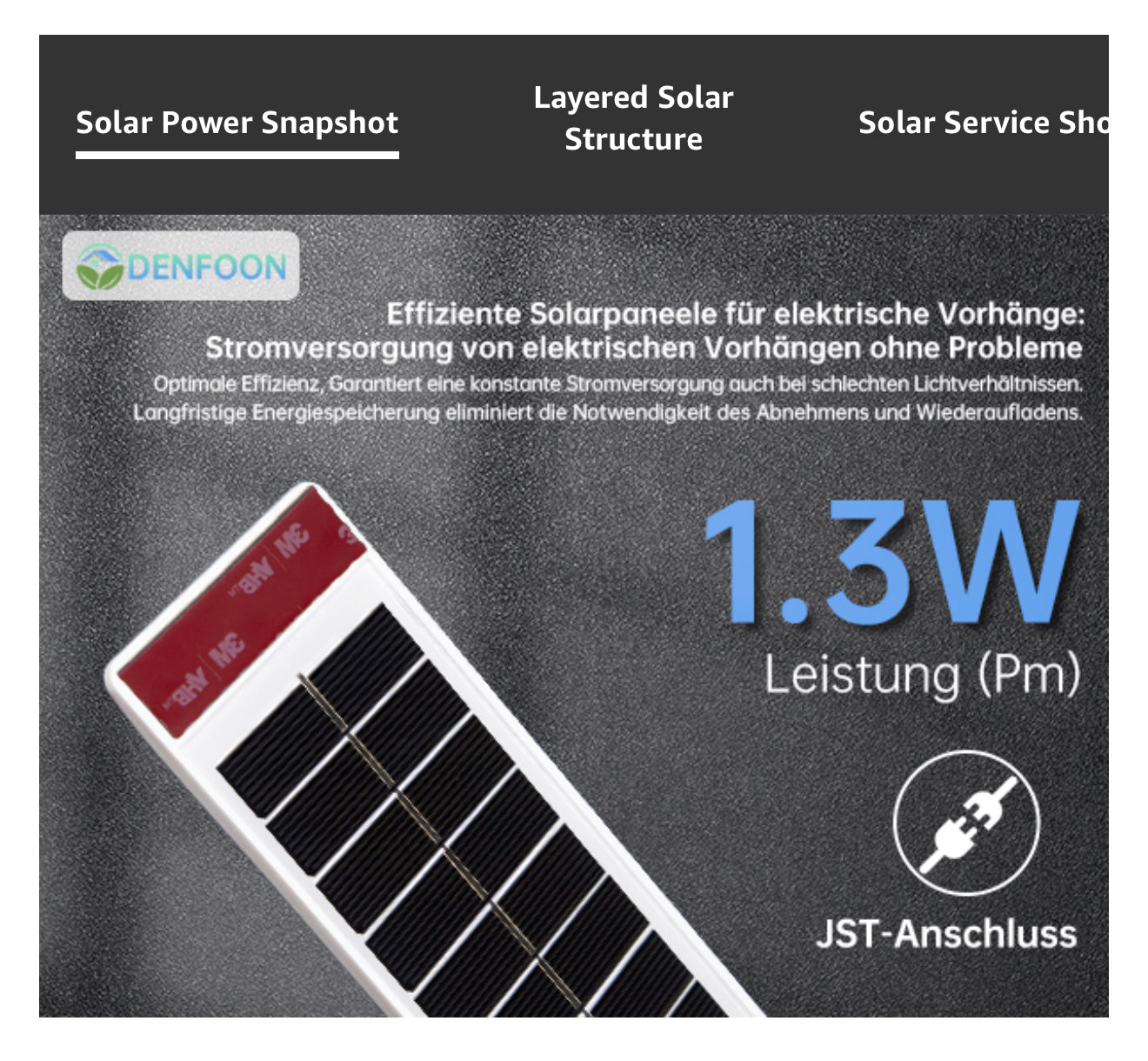 2er Set Solar Panel für Elektrische Rollos – Nachhaltige Energieversorgung für umweltbewusste Fensterabdeckungen – Kostenloser Versand