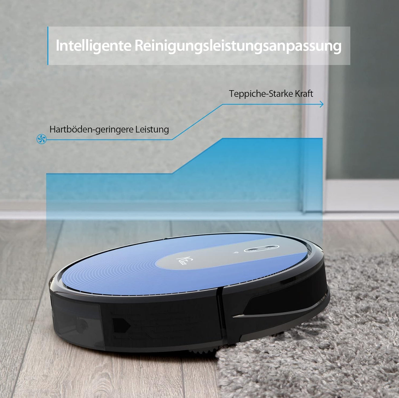 ALTIN™ Intelligenter Saugroboter RV1110 – 2500Pa Power, App-Steuerung, Tierhaarfreundlich