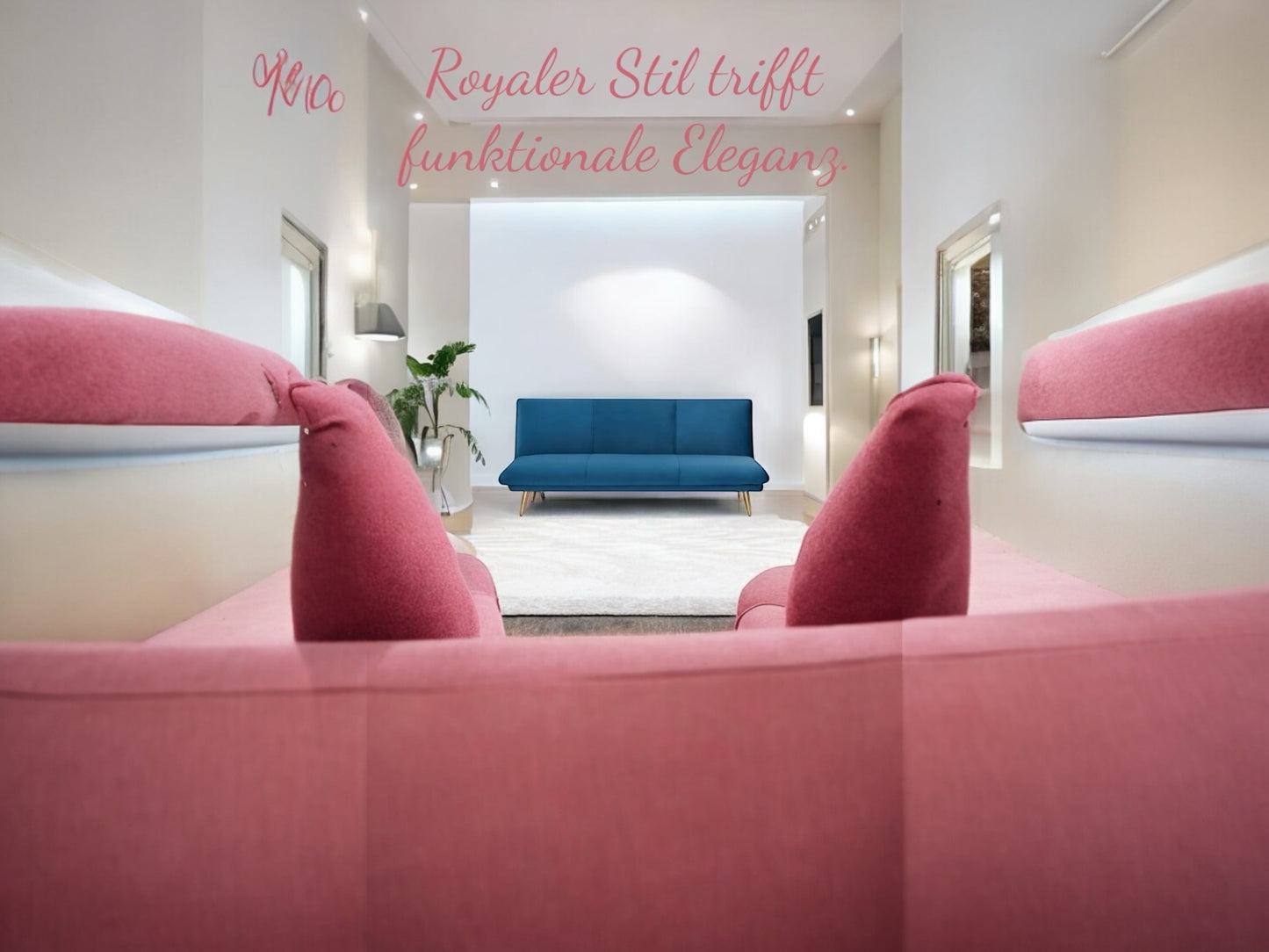 ALTIN™ Schlafsofa Royal Blau – Verstellbares 2-in-1 Sofa mit Liegefunktion & Modernem Design für stilvolle Wohnräume