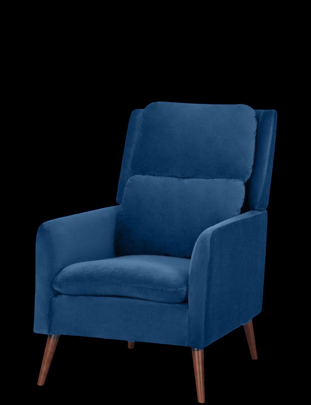 ALTIN™ loungesessel aus samtstoff – luxuriöser entspannungssessel in blau und grau, mit dicker polsterung & stilvollem design für wohn- oder schlafzimmer