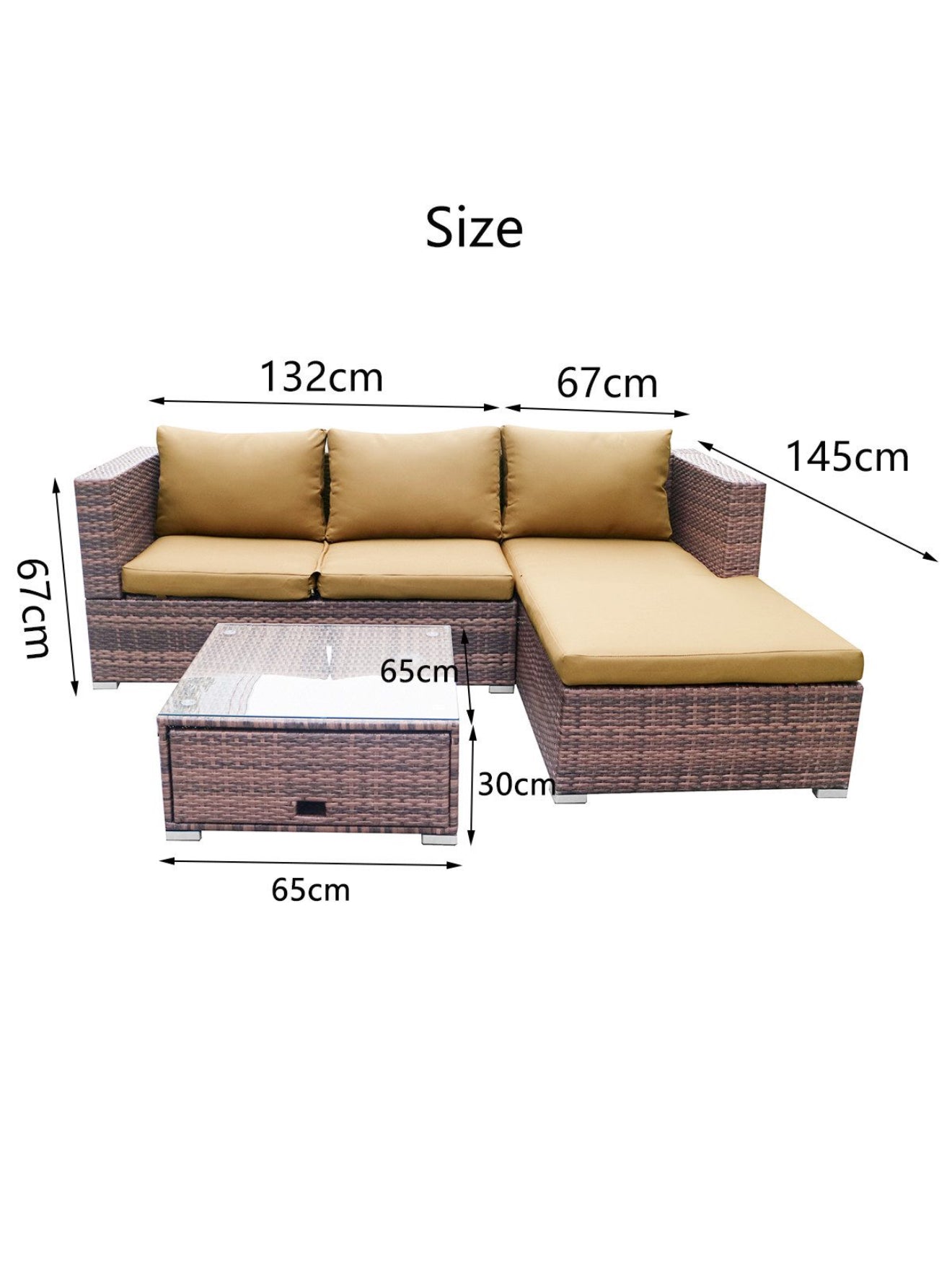 Wasserdichtes Rattan-Ecksofa für den Außenbereich – Komfort & Stil vereint