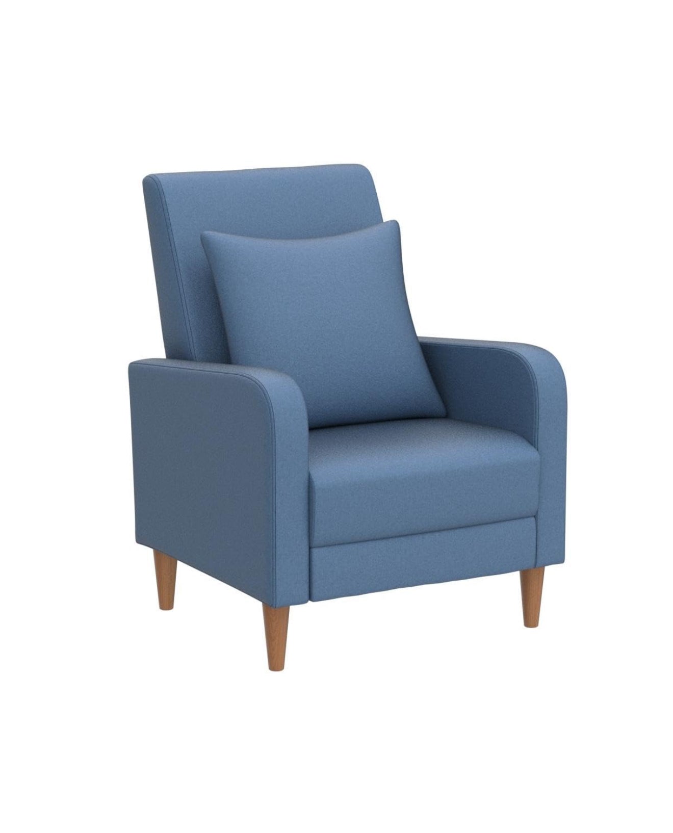COLAMY Einzelsessel – Moderner Polstersessel mit Holzbeinen, Memory-Schaum & ergonomischer Rückenlehne – 5 Farben verfügbar (Gelb, Beige, Blau, Grau , Creme )
