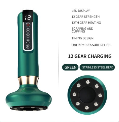 ALTIN™ Intelligentes Schröpfmassagegerät mit Infrarot – 6/12 Intensitätsstufen, Gua Sha, USB-Ladung