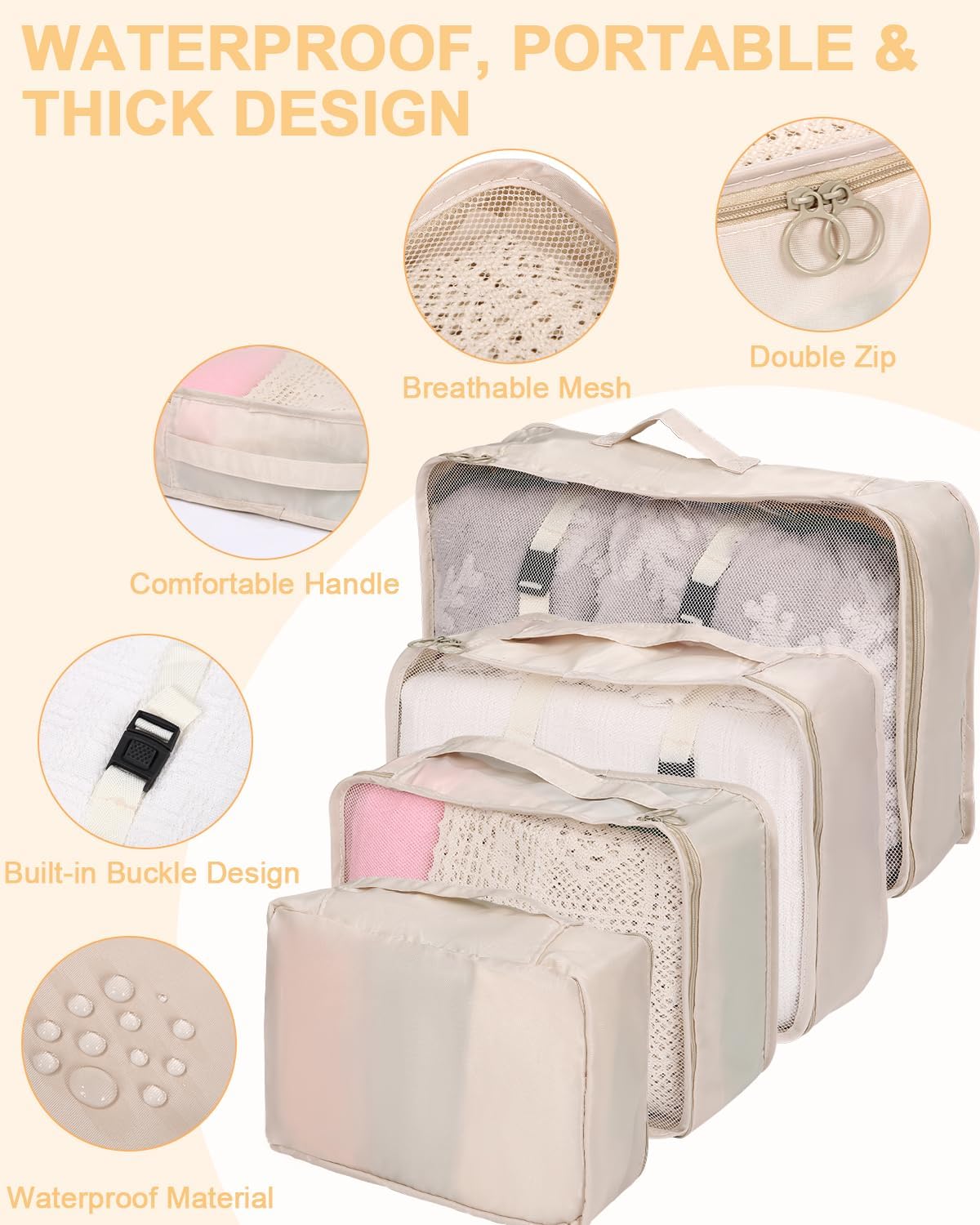 20tlg Koffer Organizer Set Packwürfel Reisetaschen Gepäckanhänger