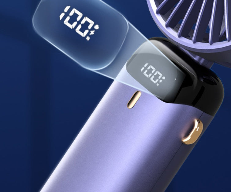 ALTIN™ Tragbarer USB Mini Ventilator – Faltbar, 5 Stufen, Aromatherapie, Digitalanzeige