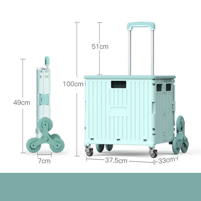 ALTIN™ Faltbarer Einkaufstrolley mit 8 Rädern – 65L – Aluminium & Kunststoff – klappbar & robust