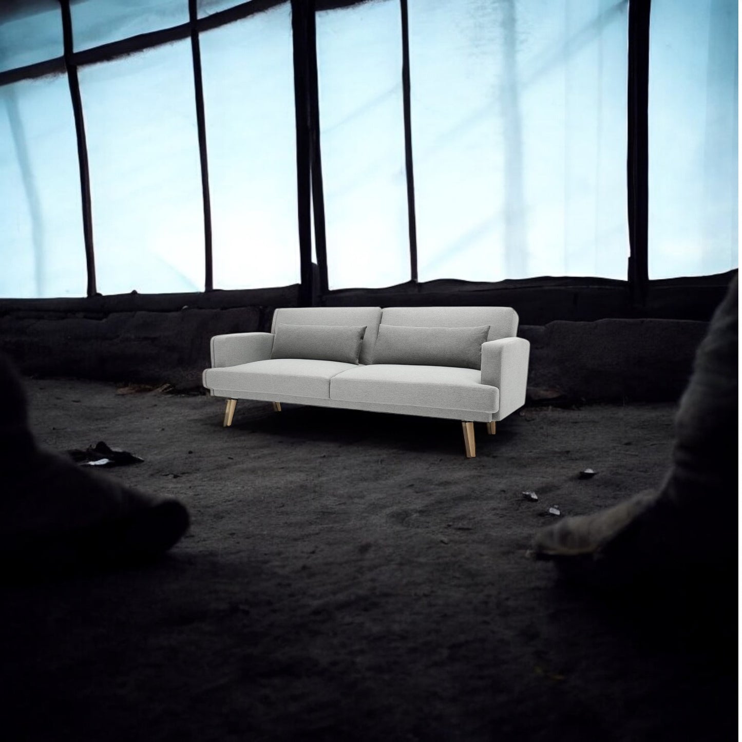 ALTIN™ Schlafsofa Hellgrau – Modernes 2-in-1 Sofa mit Liegefunktion & Elegantem Design für stilvolle Wohnräume