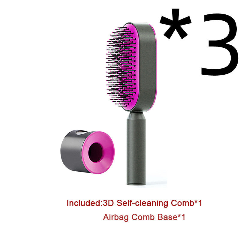 ALTIN™ Selbstreinigende 3-in-1 Massage-Haarbürste mit Luftkissen – Anti-Statik & Schmerzfrei