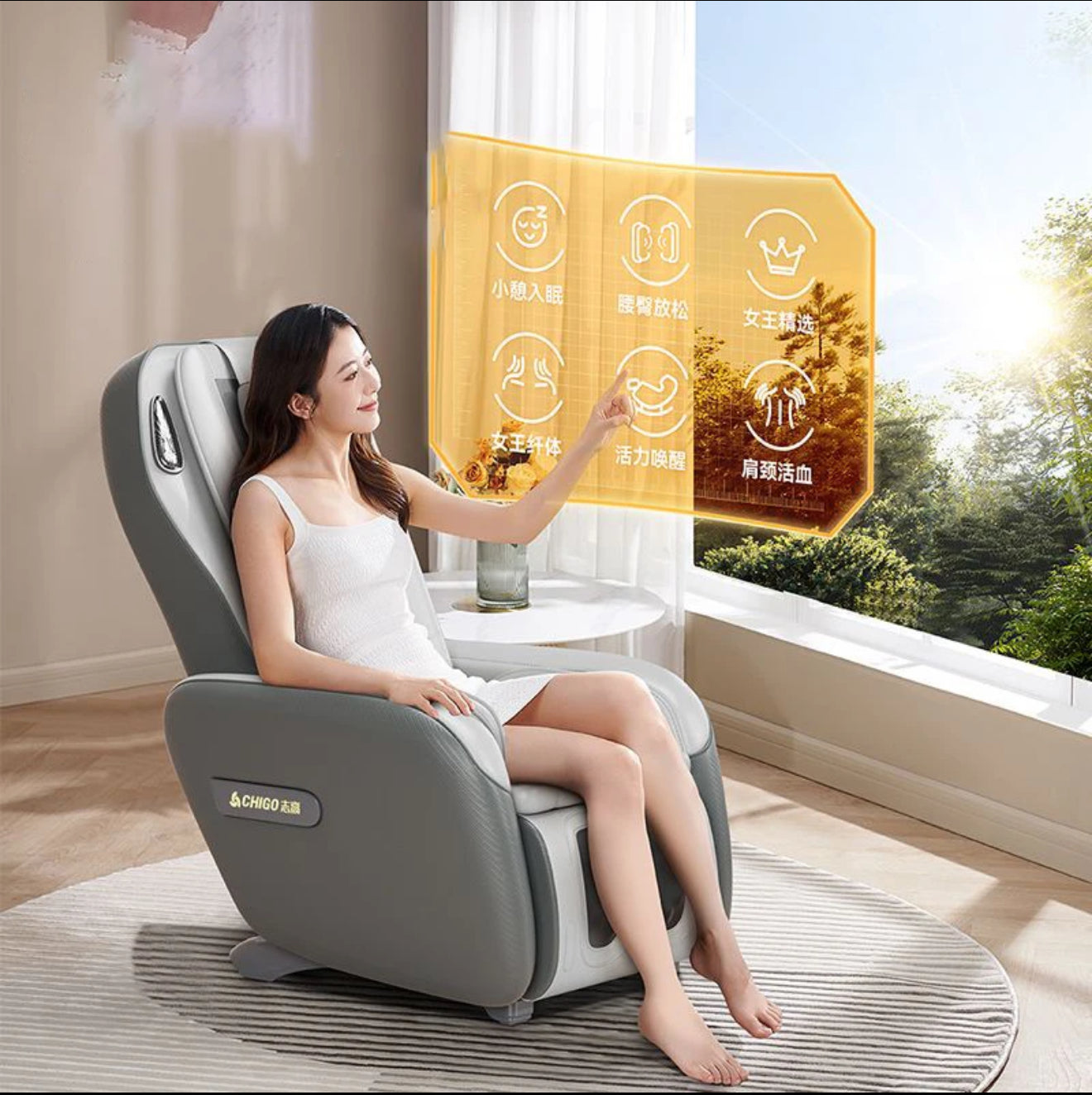 🪑 Elektrischer Massagesessel 701 – 6 Automatikprogramme, Luftdruckmassage, Bluetooth, verstellbar & faltbar, 96W, 24V – Shiatsu Ganzkörpermassage für Zuhause & Büro