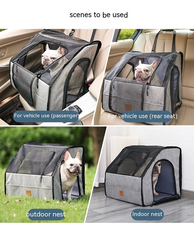 ALTIN™ Tragbare Hunde-Reisetasche – Faltbar, Sicher & Atmungsaktiv für Auto & Unterwegs