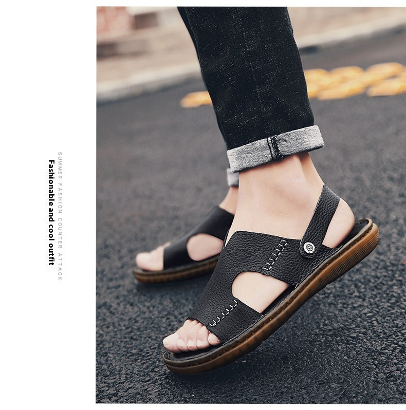 ALTIN™ Bequeme Herren Ledersandalen – Wasserdicht & Rutschfest für Sommer & Outdoor