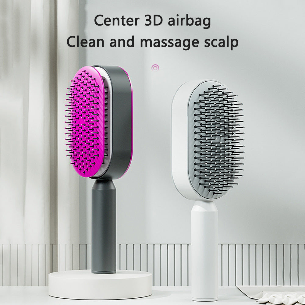 ALTIN™ Selbstreinigende 3-in-1 Massage-Haarbürste mit Luftkissen – Anti-Statik & Schmerzfrei