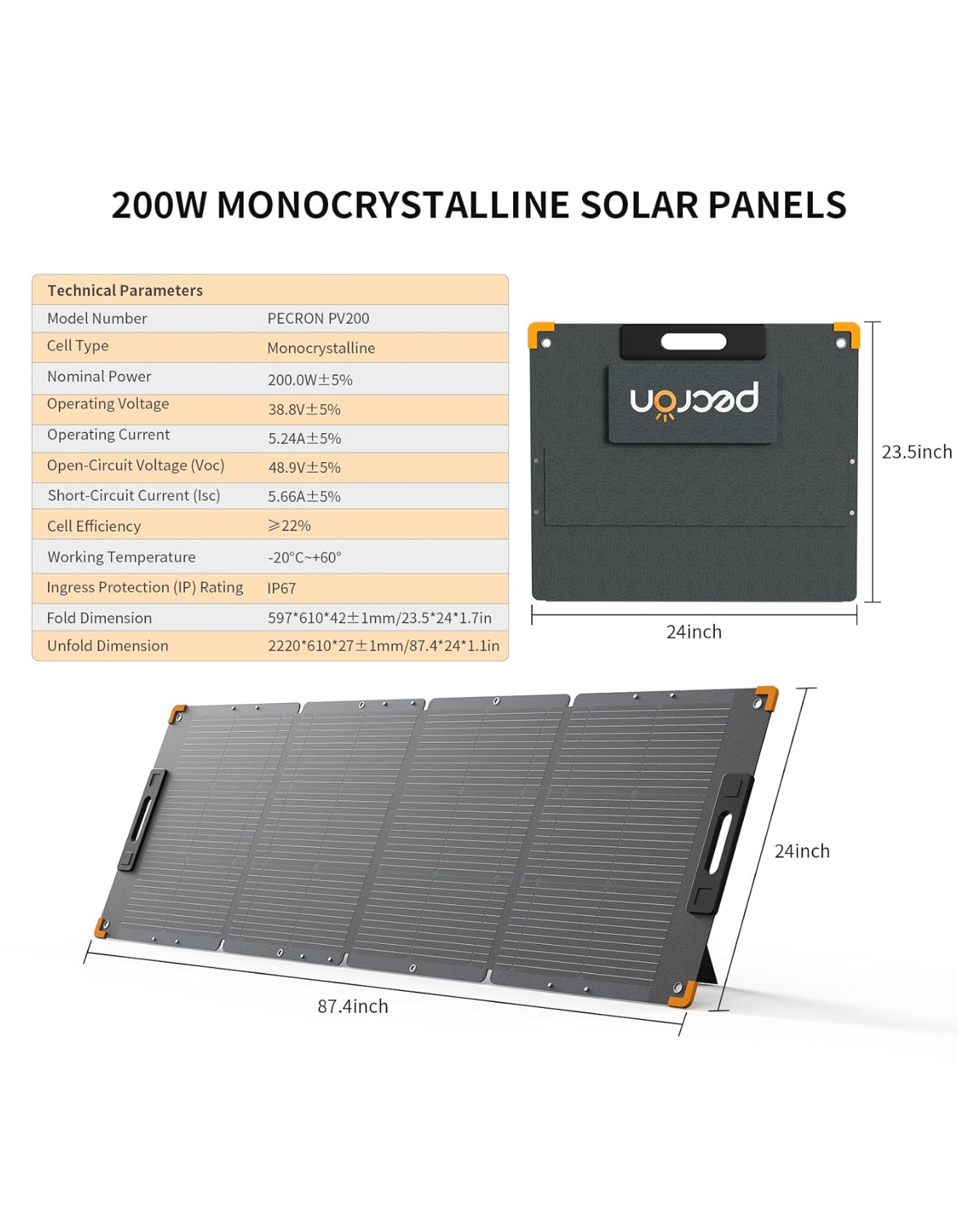 ✅ 200W Faltbares Solarpanel – Hochleistung & Mobilität für Powerstations