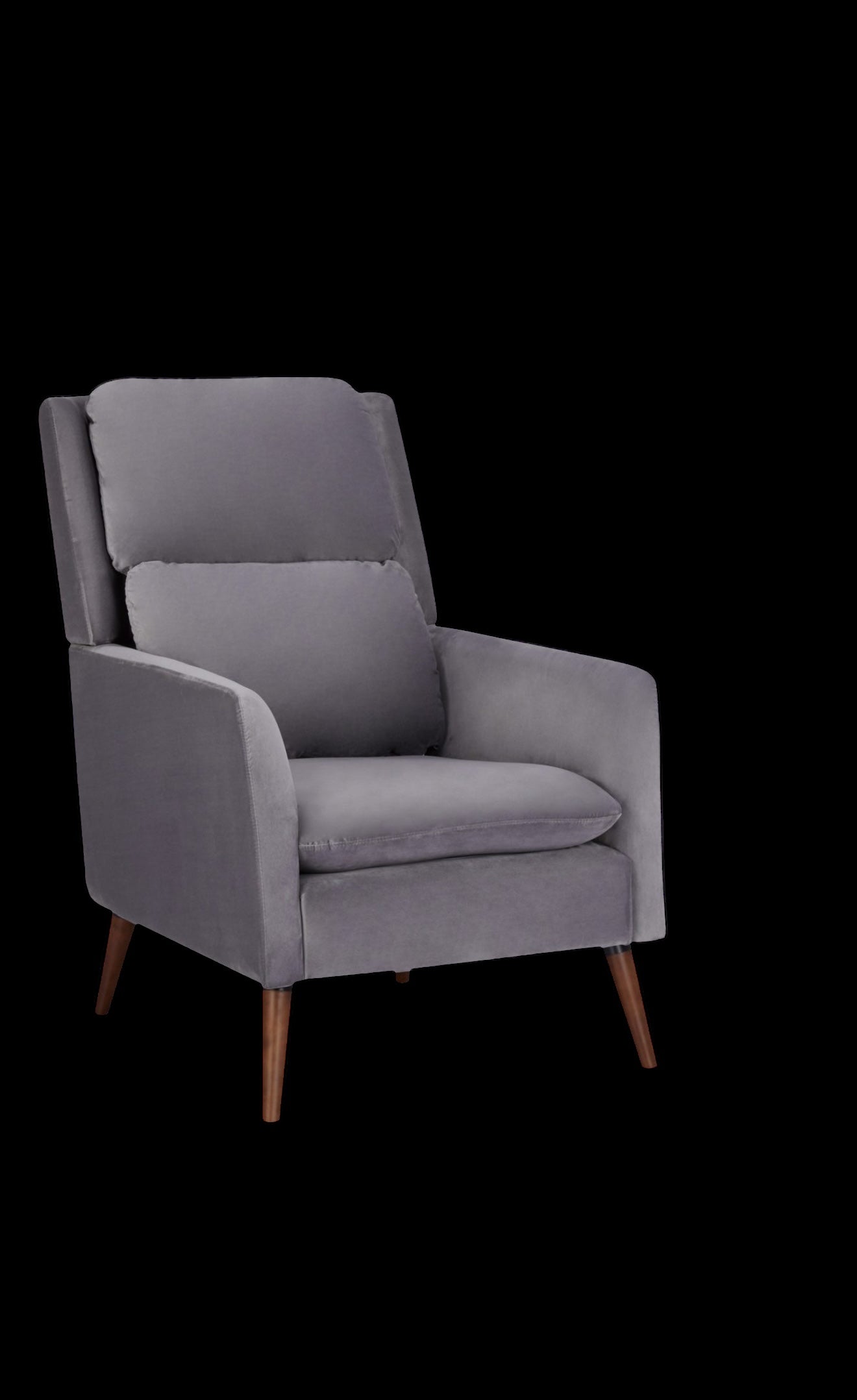 ALTIN™ loungesessel aus samtstoff – luxuriöser entspannungssessel in blau und grau, mit dicker polsterung & stilvollem design für wohn- oder schlafzimmer