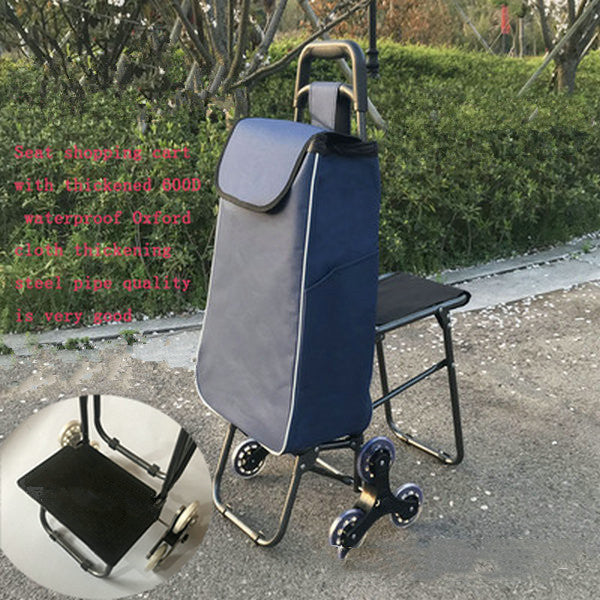 ALTIN™ Einkaufswagen mit Sitz – 3-Rad-System – Faltbar & Belastbar – für Senioren & Alltag