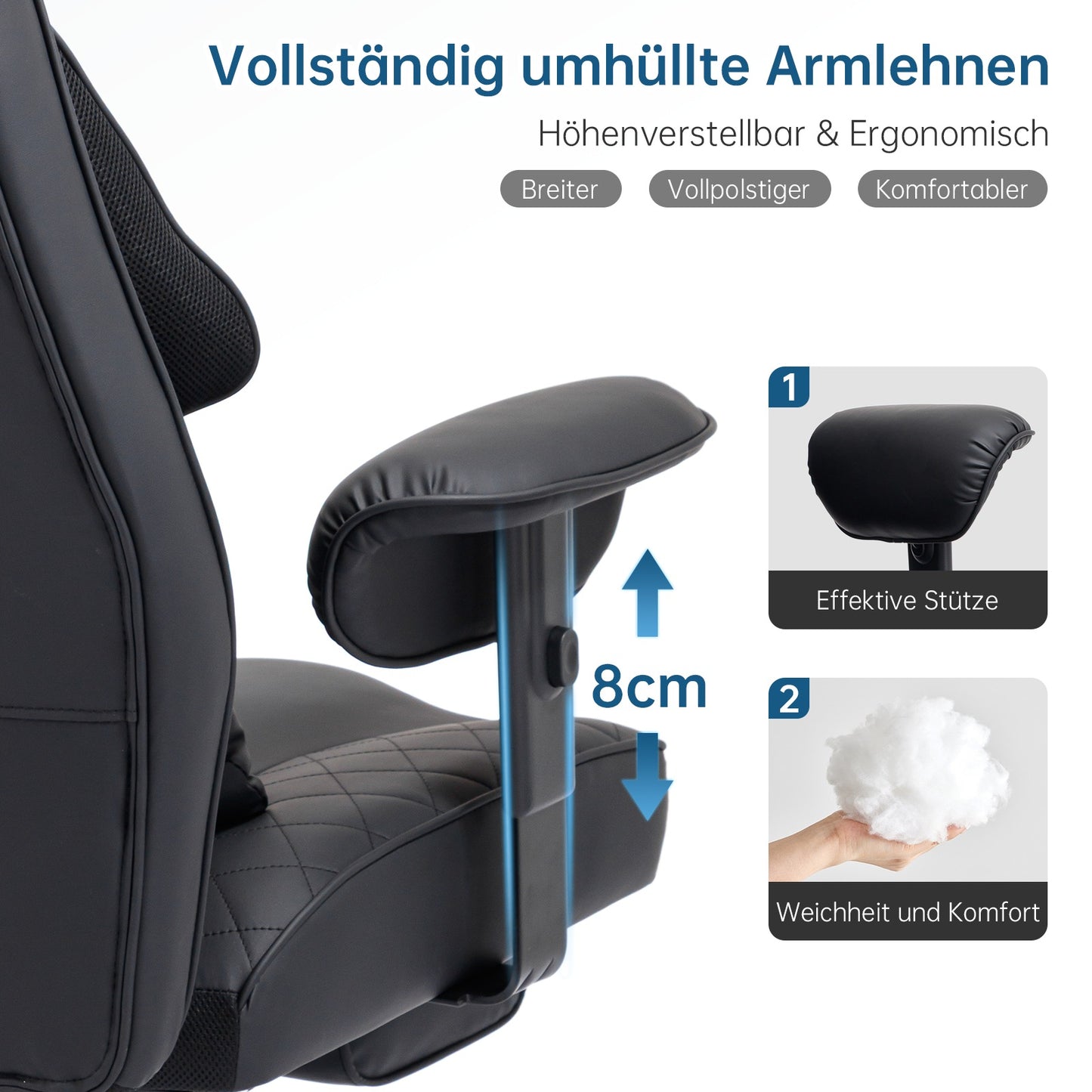 Ergonomischer XXL Bürostuhl – R-Edition mit Fußstütze & Premium Komfort